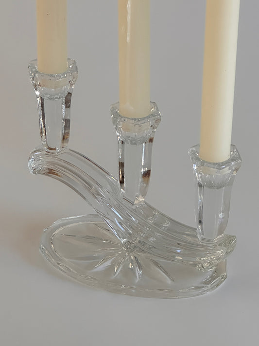 Art Deco Crystal Candle Holder (Set of 2)