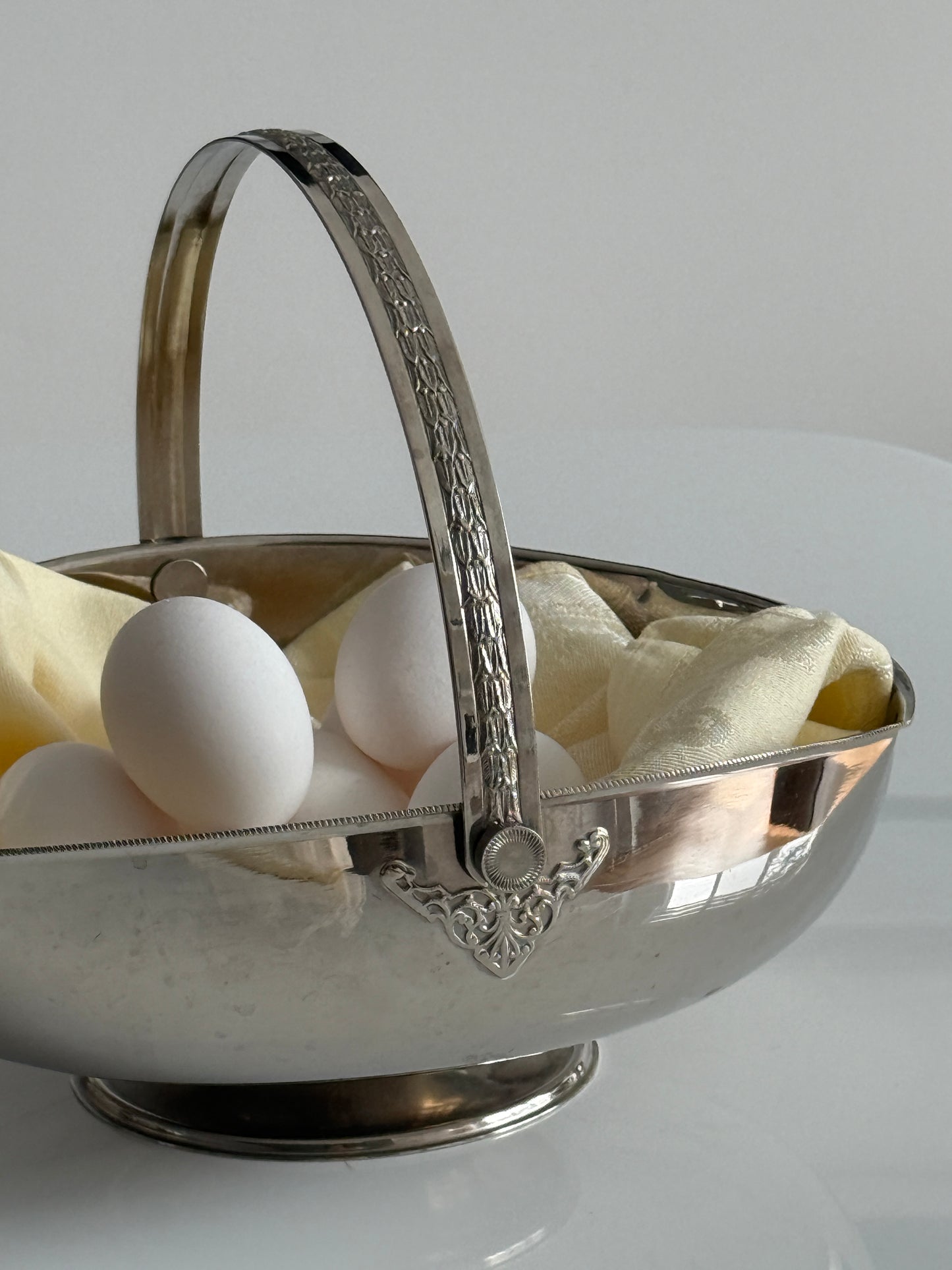 Italian Silver Plated Pedestal Basket
