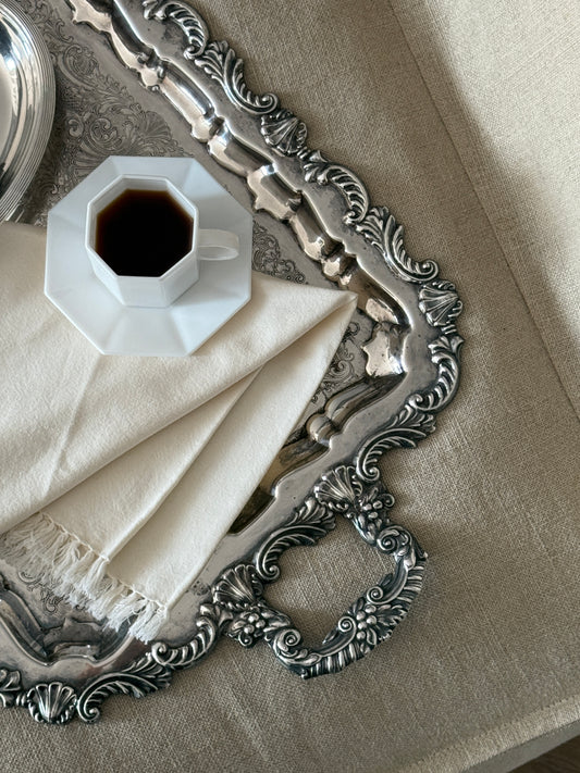 Antique Large Silver Plated Tray