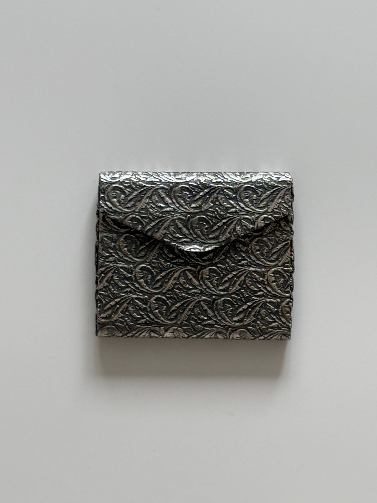 Vintage Repoussé Floral Matchbox Holder