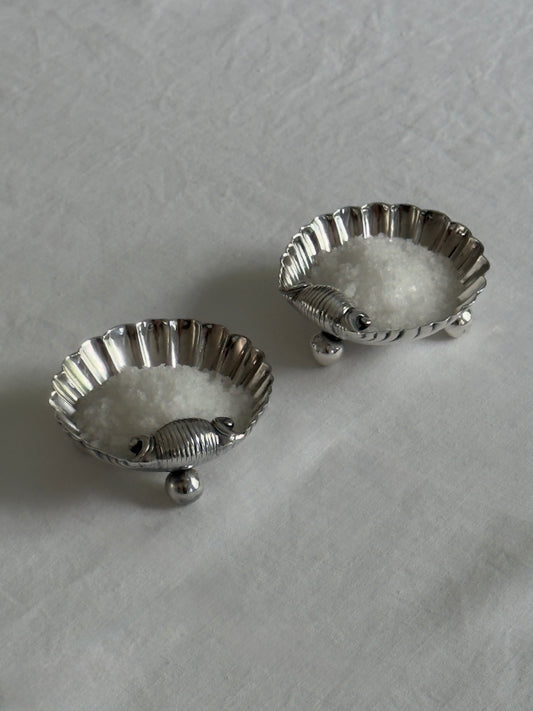Silver Plate Salt Cellars - Spain