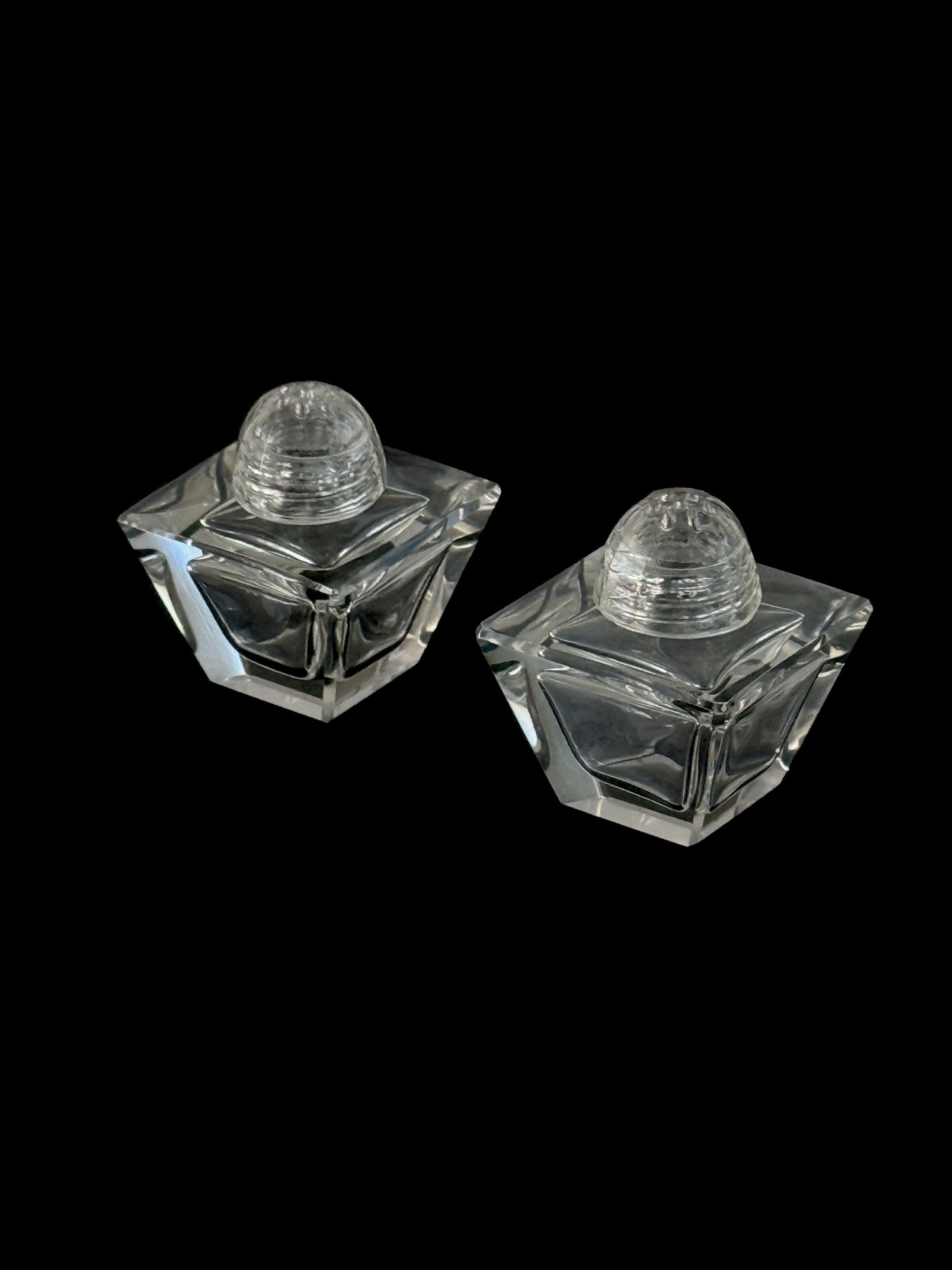 Art Deco Crystal Salt & Pepper Set