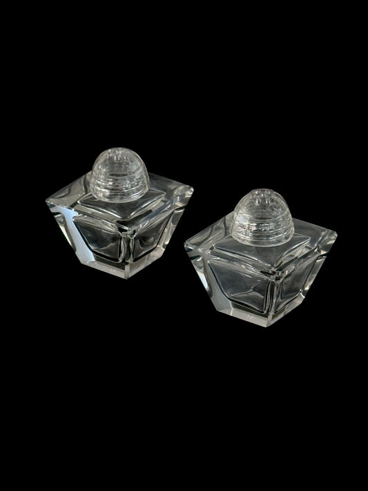 Art Deco Crystal Salt & Pepper Set