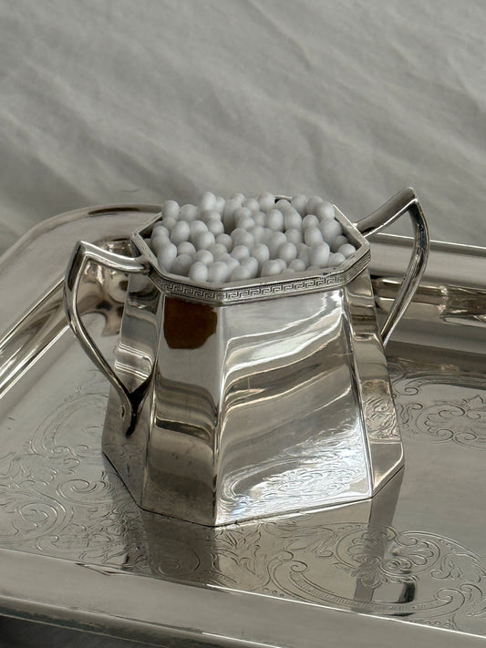 Art Deco Silver Plate Sugar Bowl