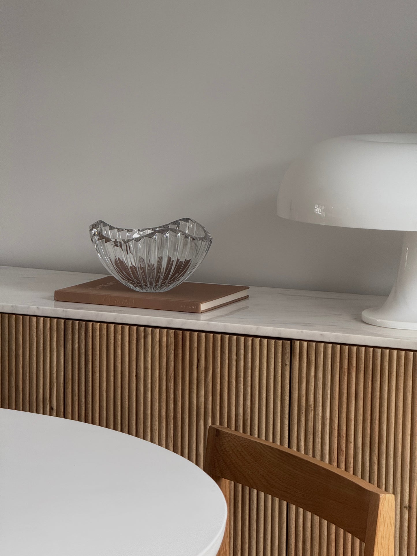 Heavy Crystal Ribbed Bowl