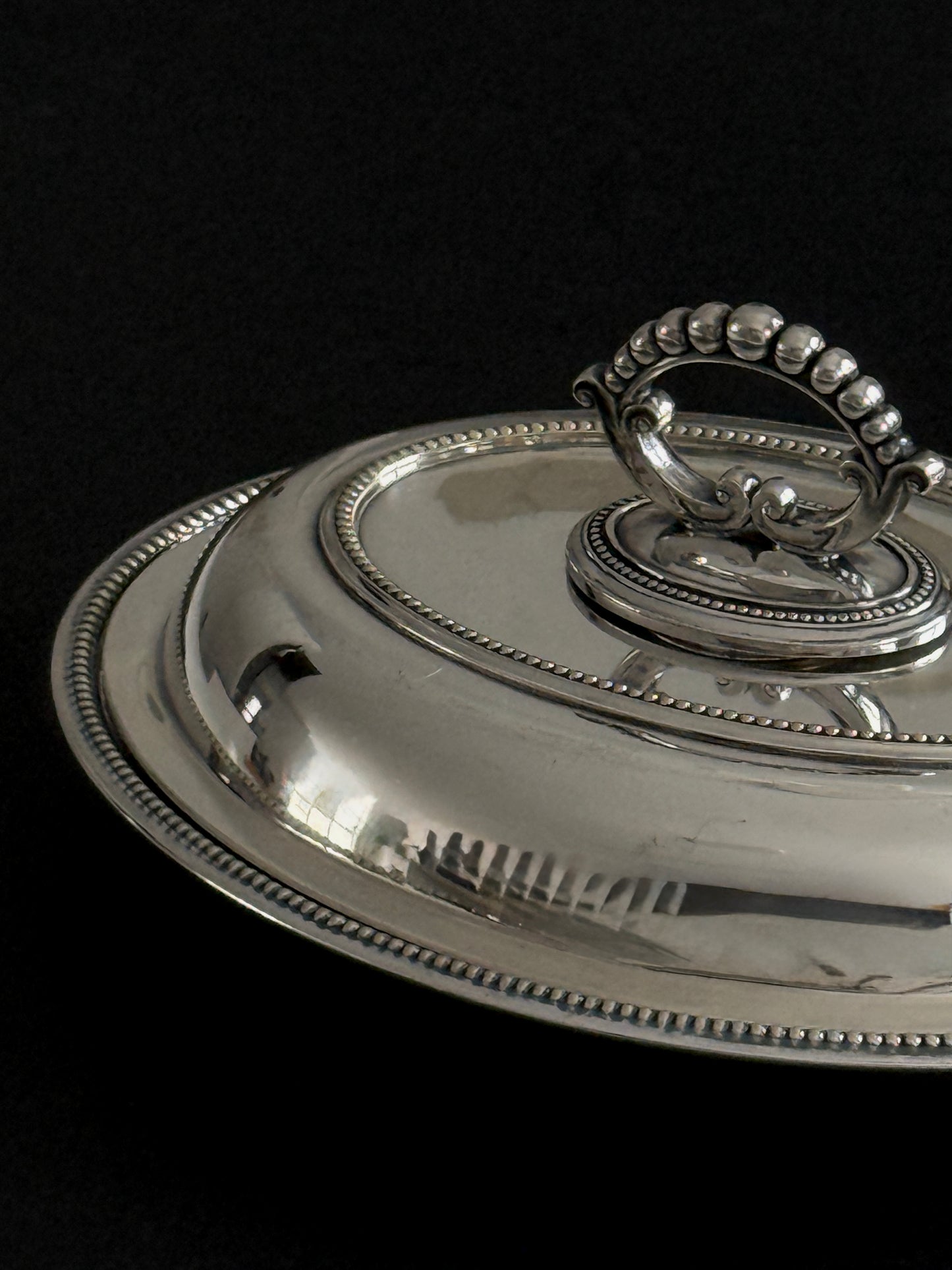 English Silver Plate Serving Dish 1940s