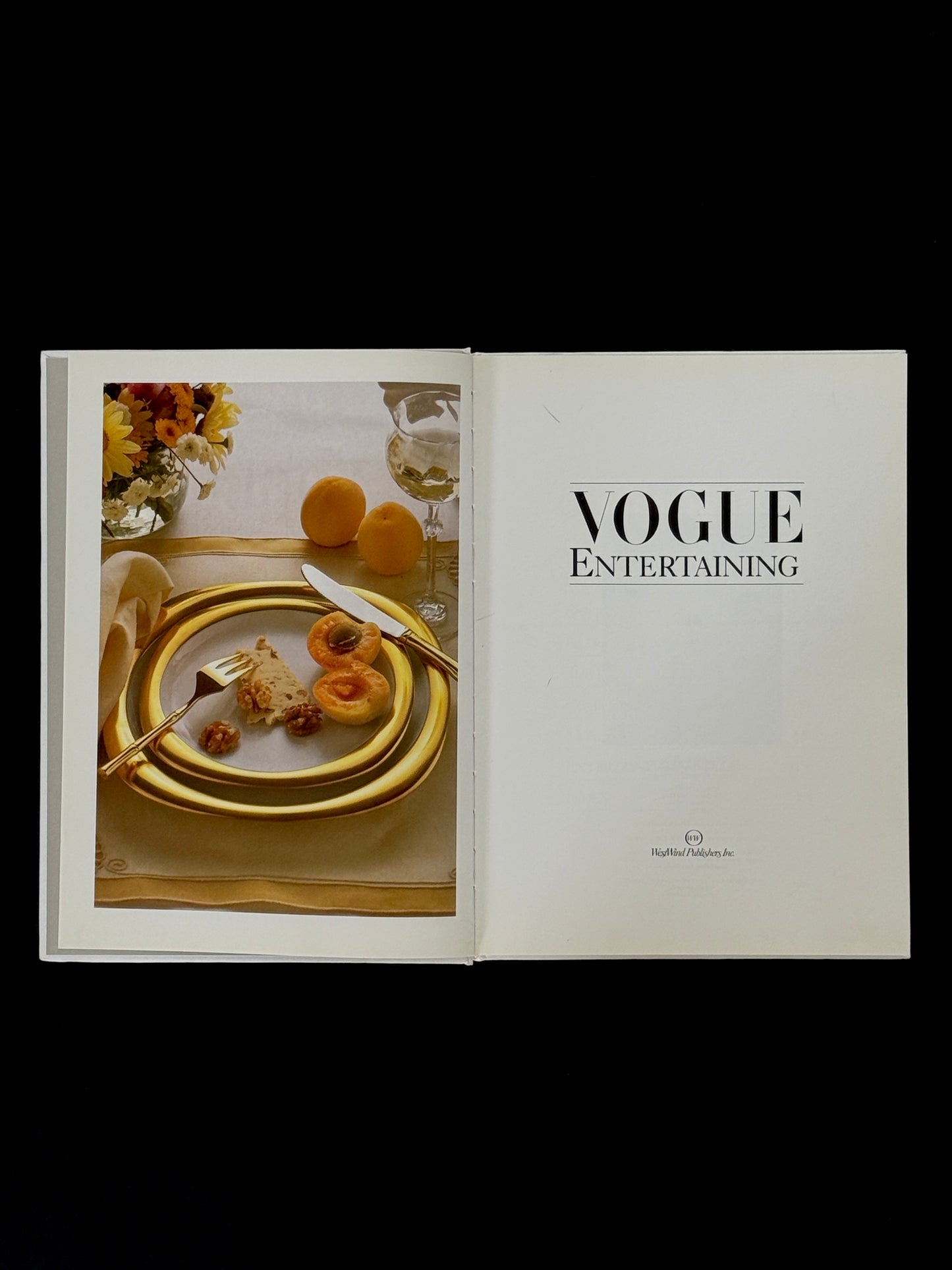 Vogue Entertaining Hardcover Book, 1986