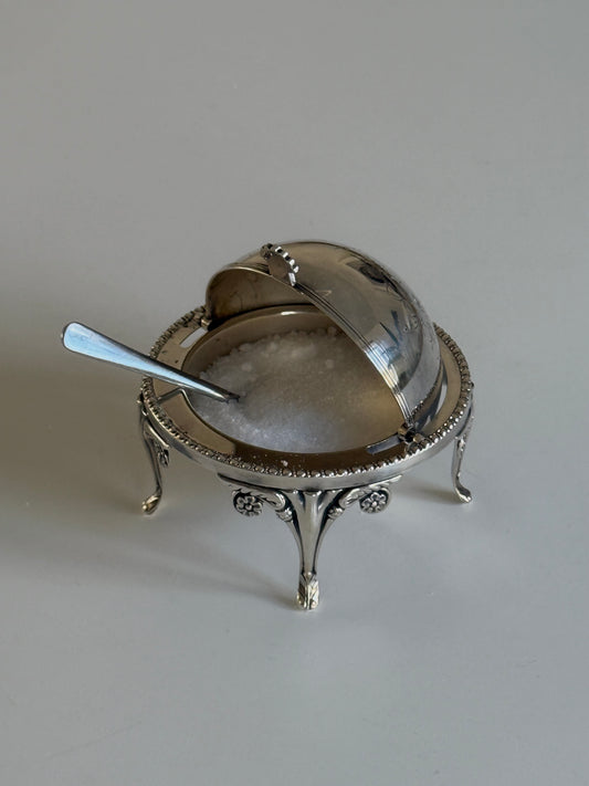 English Silver Plated Caviar Globe 1930s