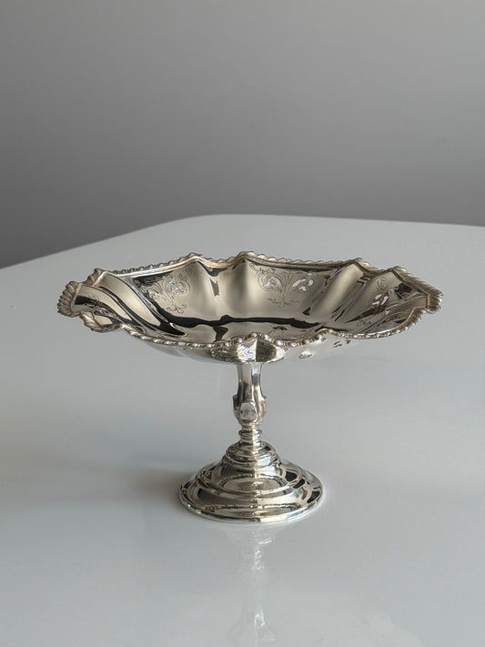 Silver Plate Pedestal Bowl