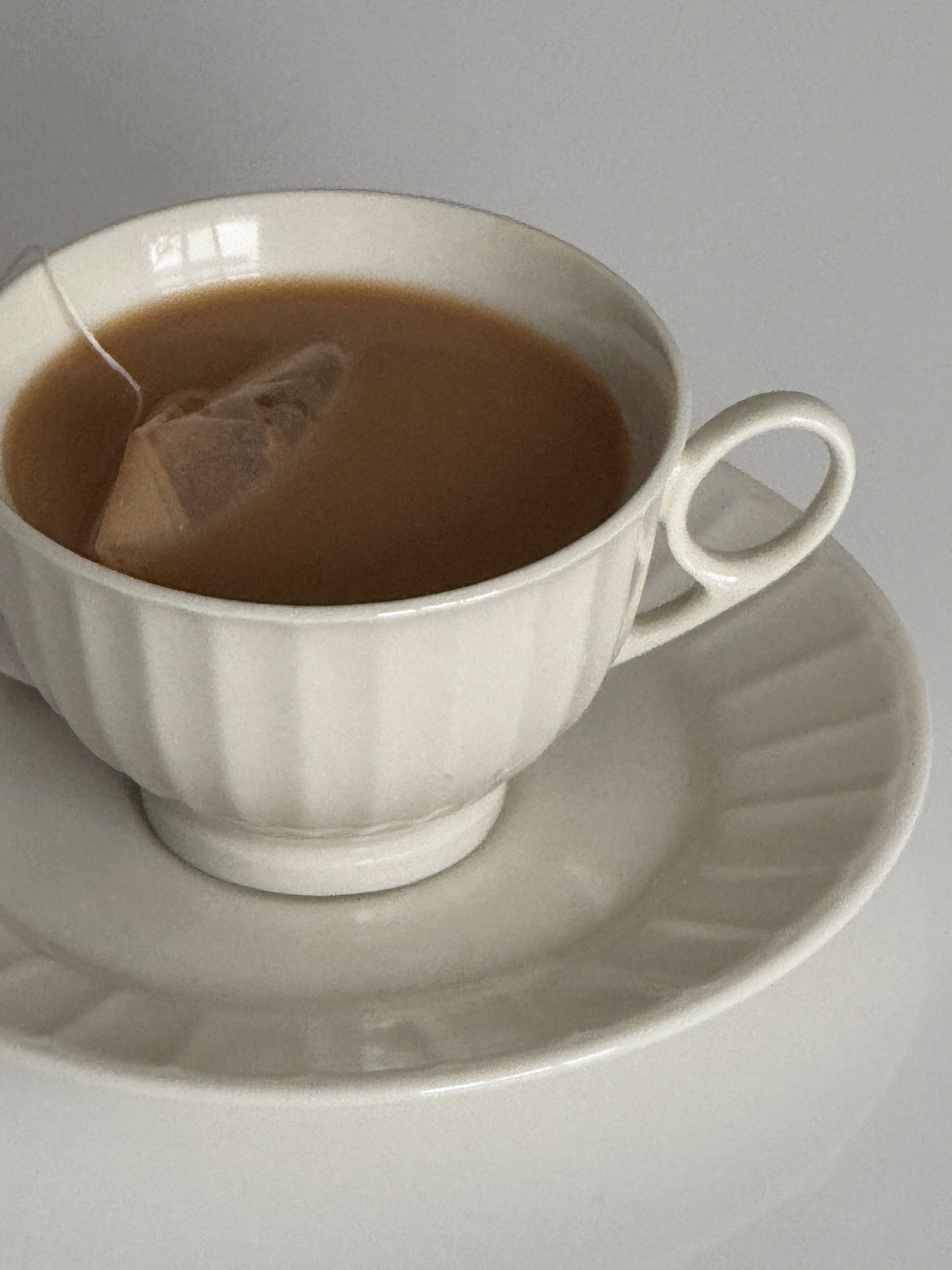Set of Ivory Tea Cups and Saucers (set of 4)