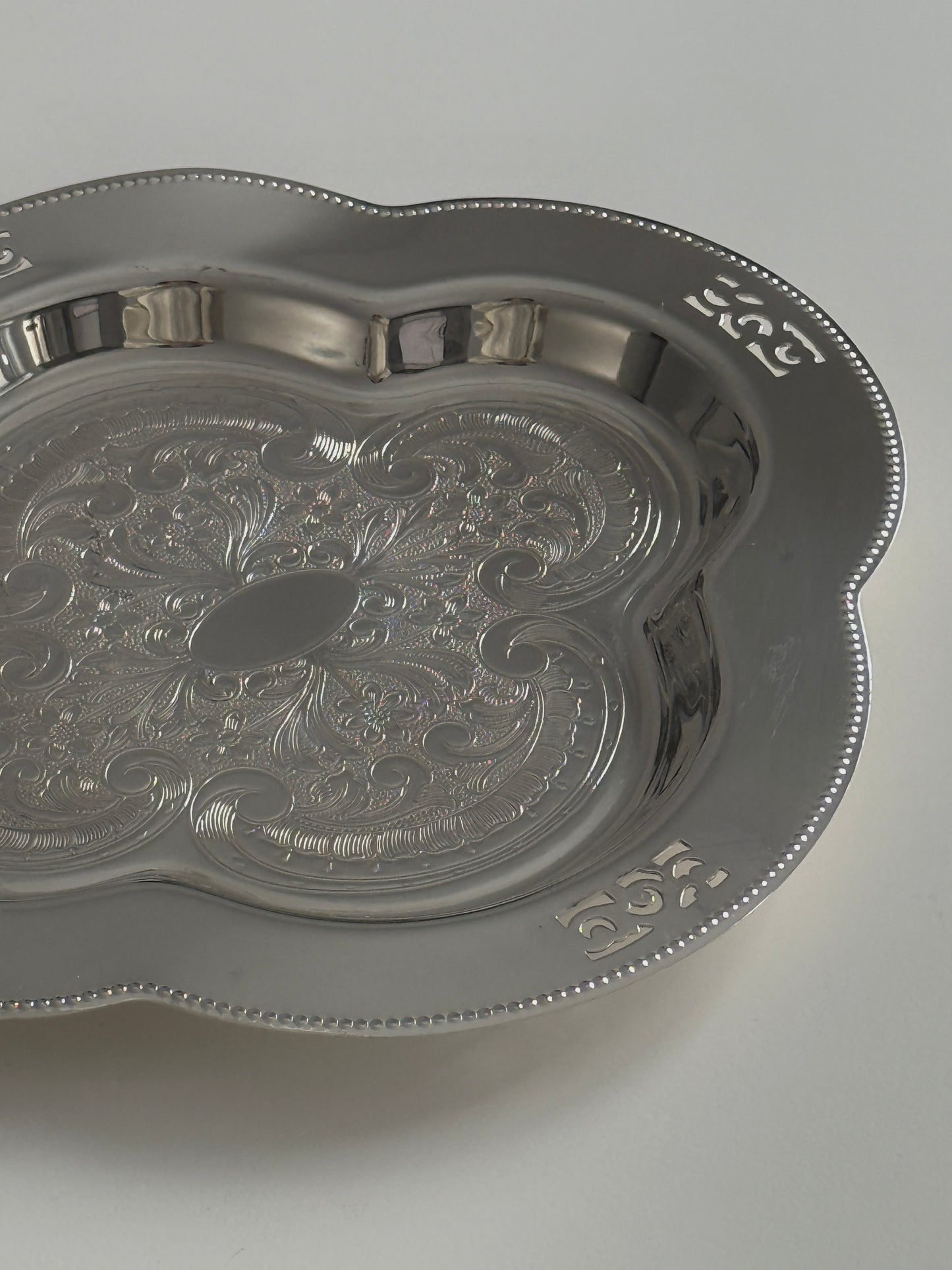 Adorned Silver Plated Tray