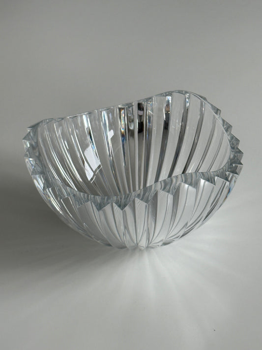 Heavy Crystal Ribbed Bowl