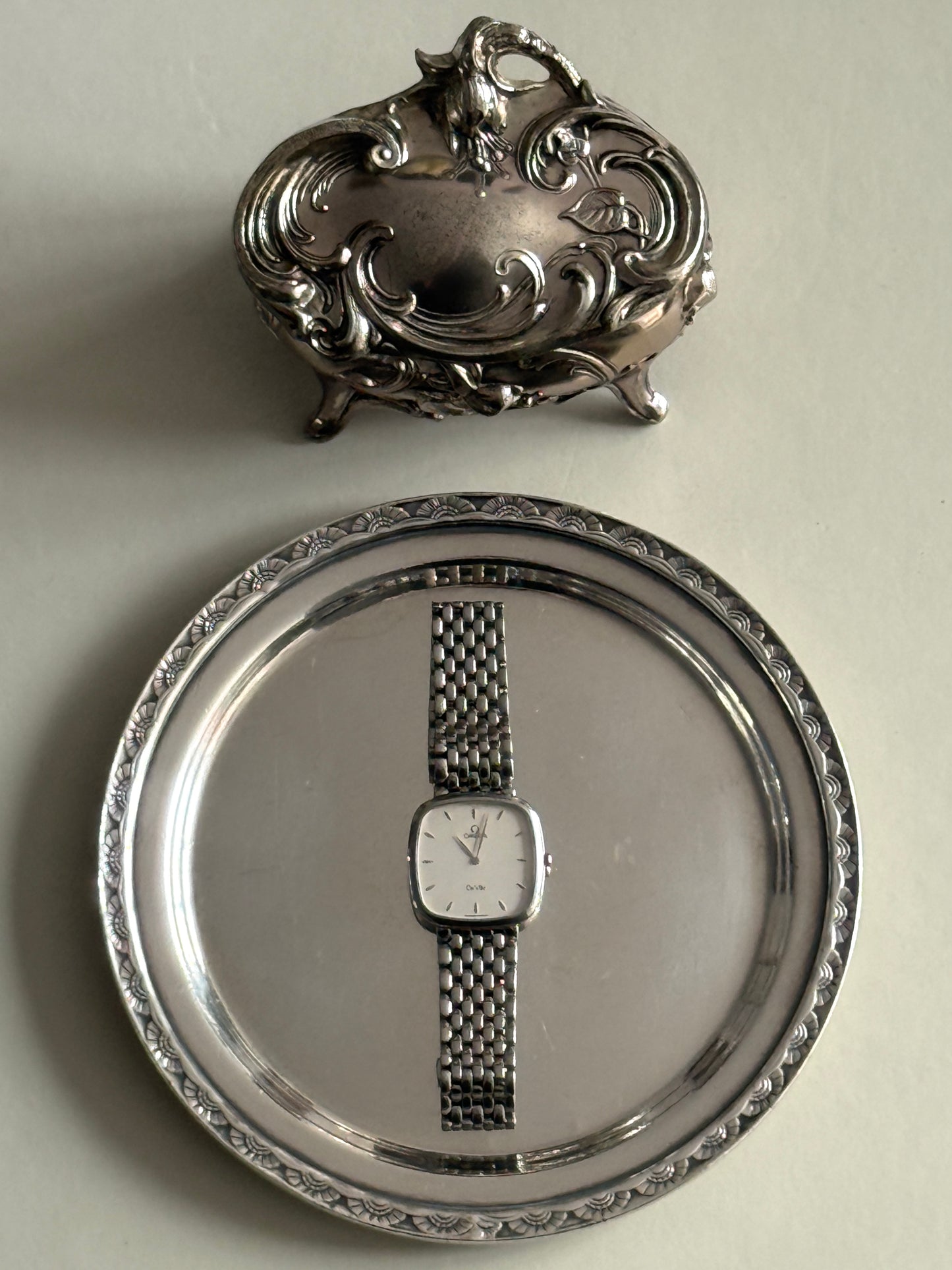 Small Ornate Silver Plated Serving Tray