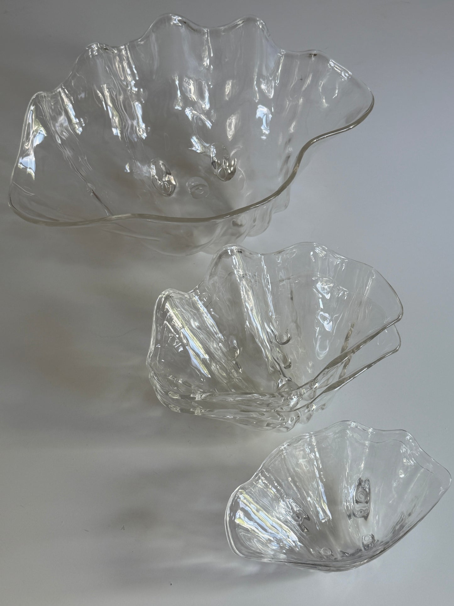 Vintage Acrylic Clamshell Serving Set - 5 Pieces