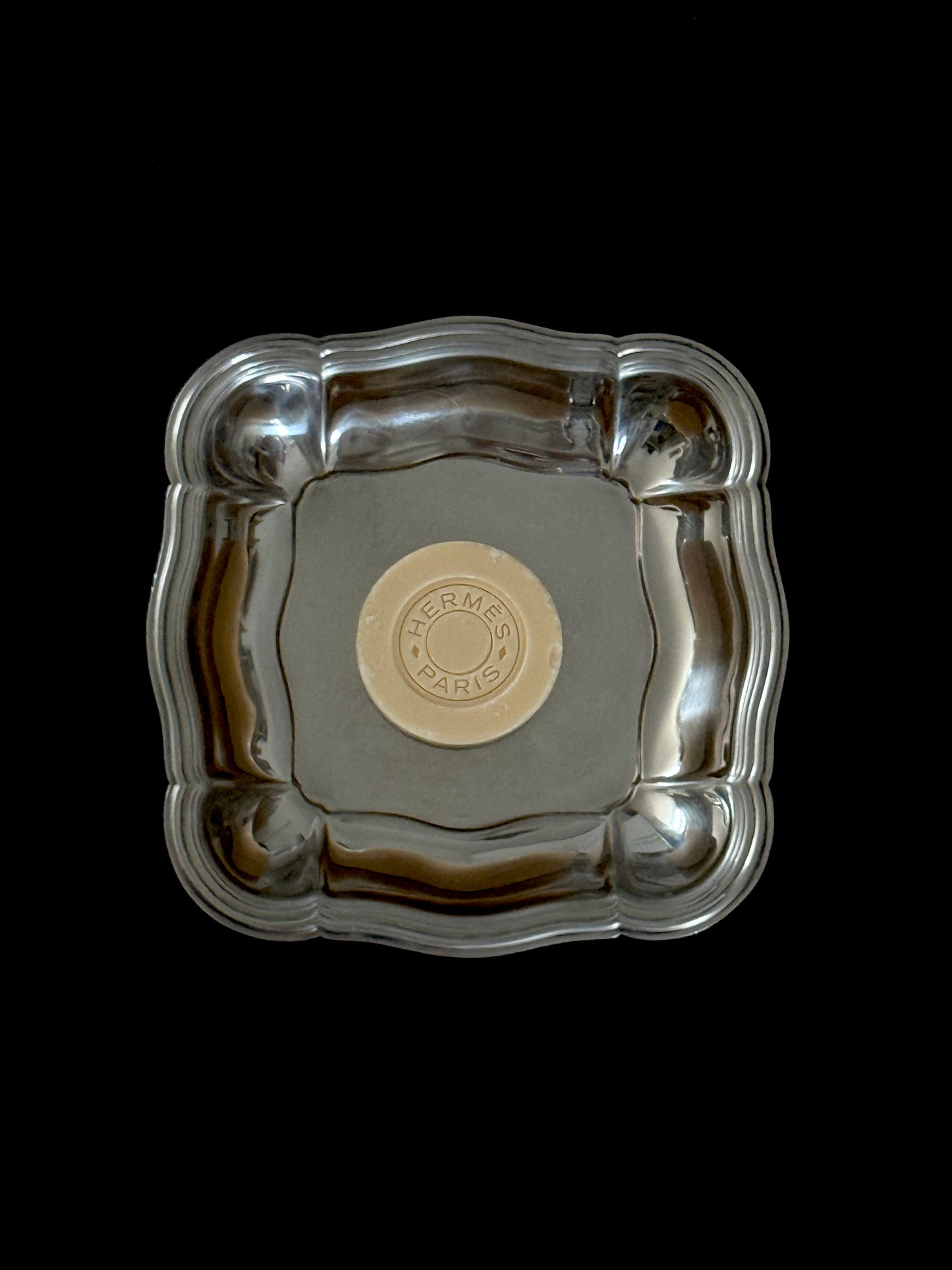 Square Adorned Italian Steel Tray