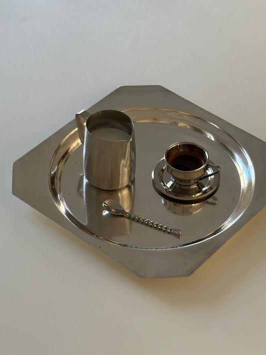 Large Silver Plate Art Deco Tray