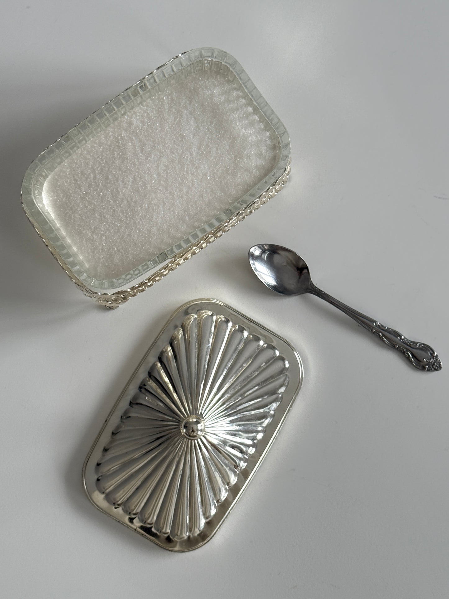 English Silver Plate Butter Dish