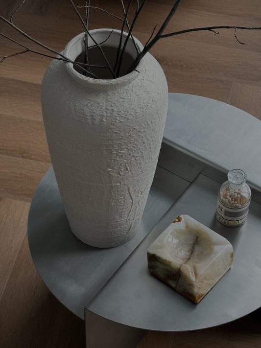 Tall Pottery Vase 1980s