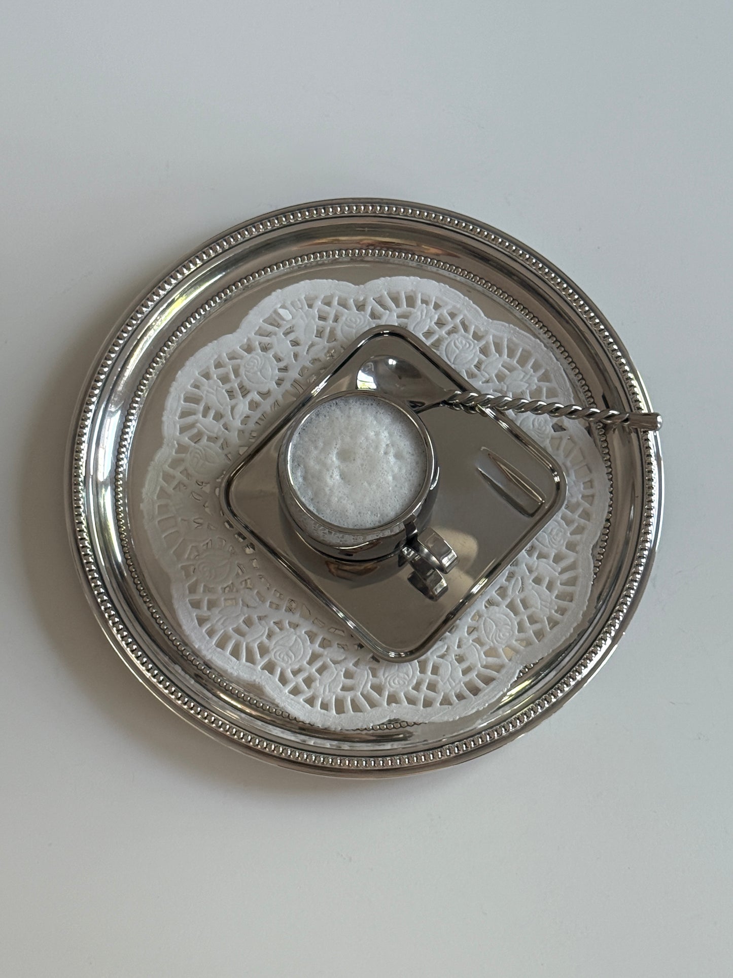 BIRKS Round Silver Plated Tray