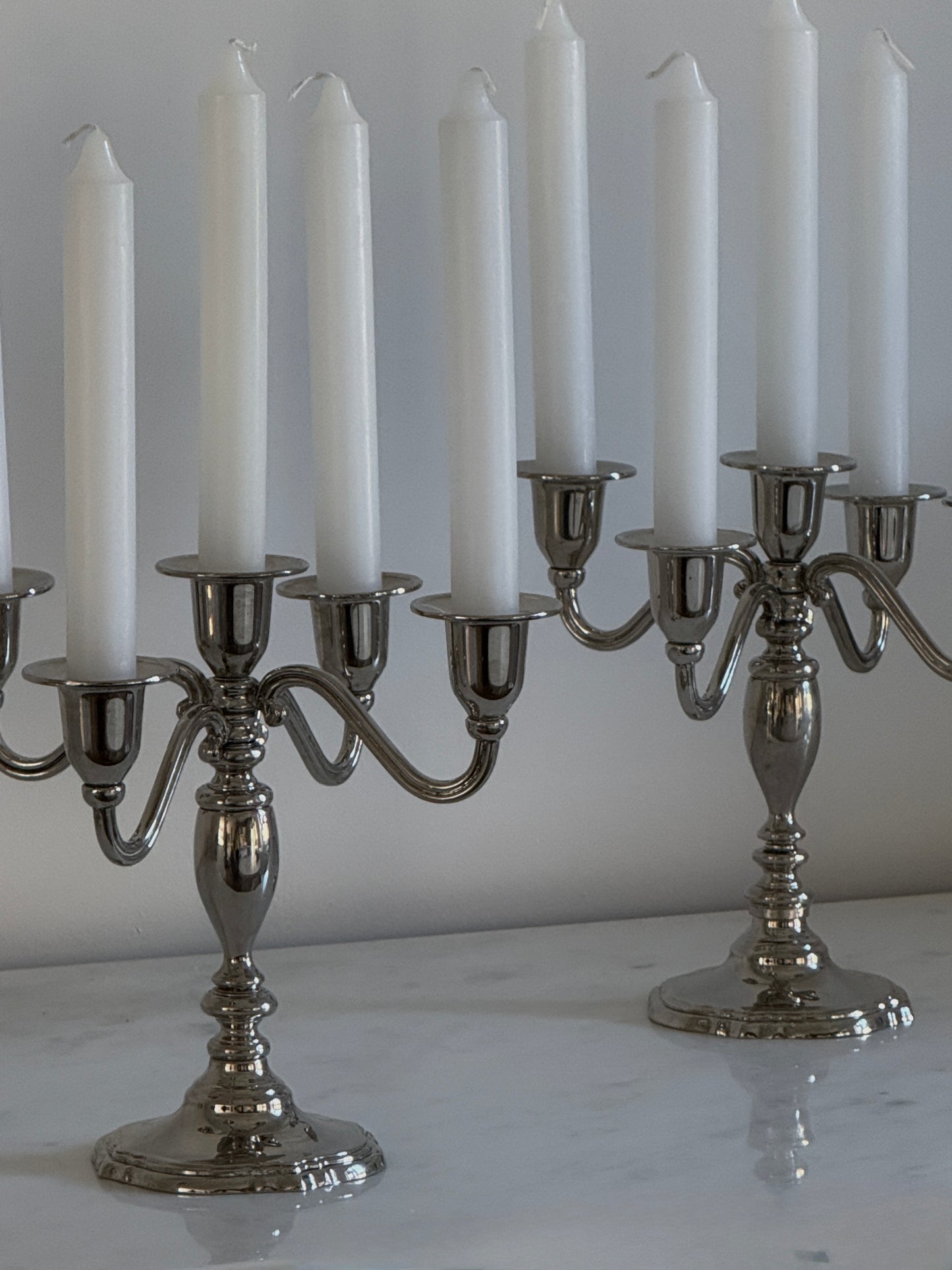 Pair of Silver Plater Candelabras
