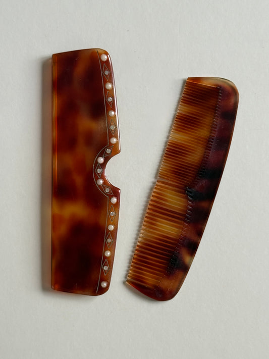 Embellished Vintage Comb 1950s - Made in France