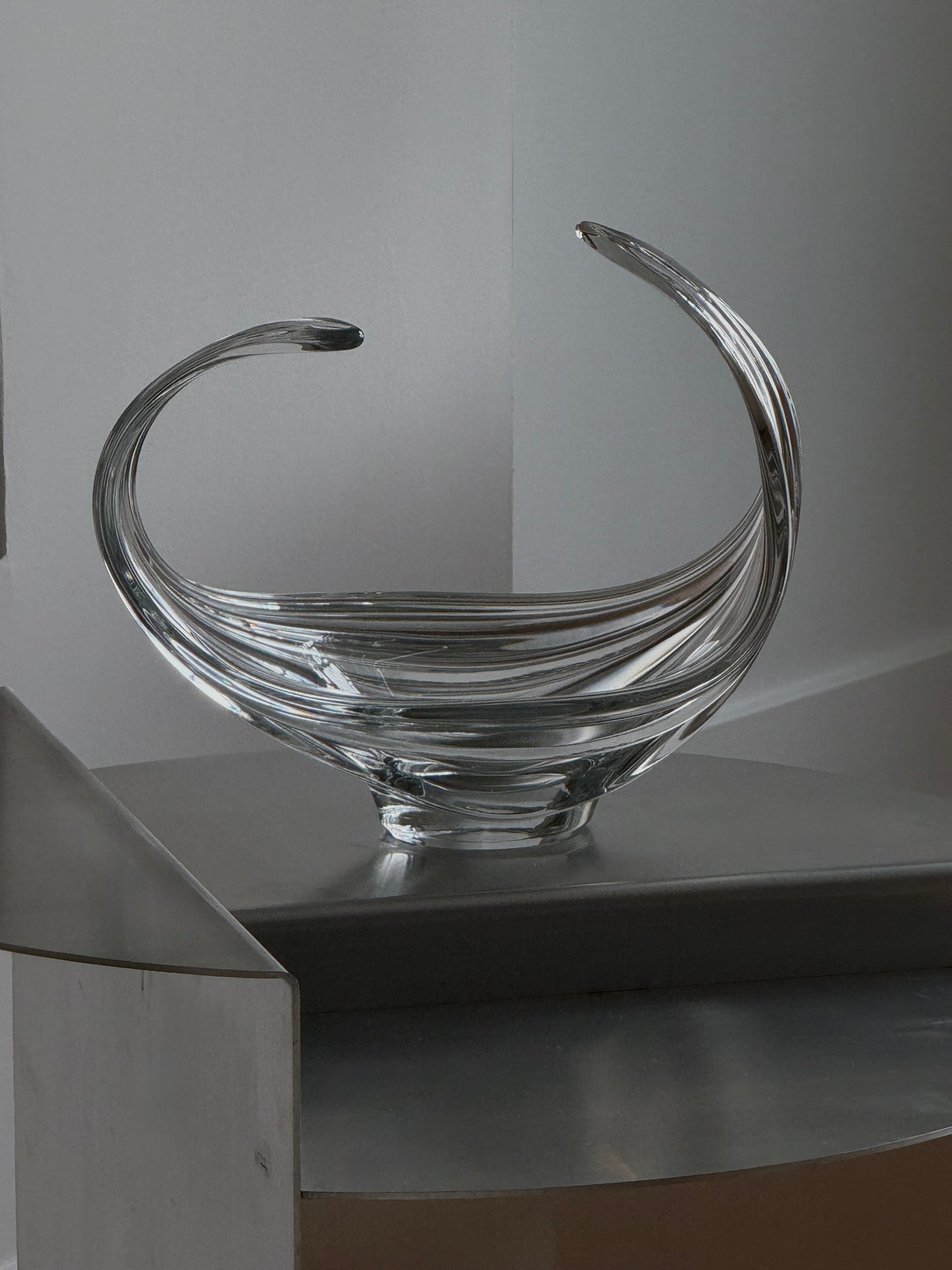 1960s Vannes-le-Châtel Glass Sculptural Centerpiece - France