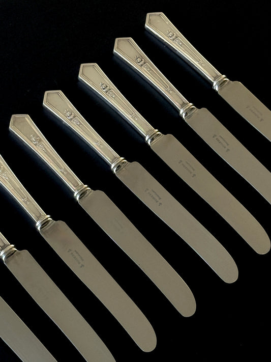 Antique Anchor Dinner Knife 1920s (set of 8)