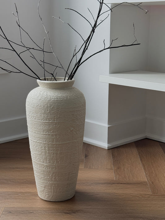 Tall Pottery Vase 1980s