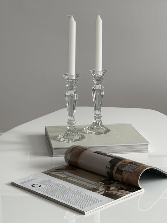 Oscar de la Renta Lead Crystal Candle Holders