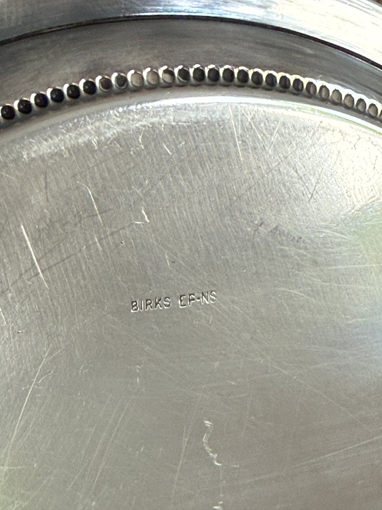 BIRKS Round Silver Plated Tray