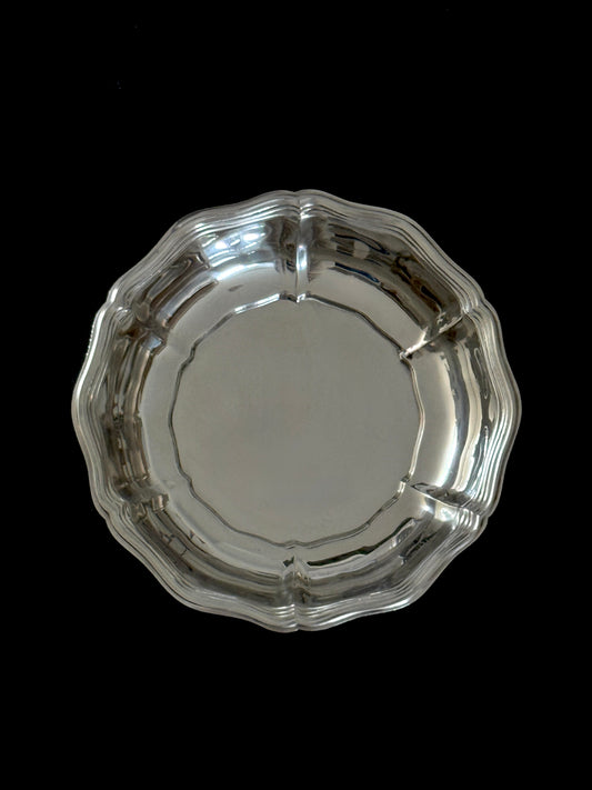 Round Adorned Italian Steel Tray