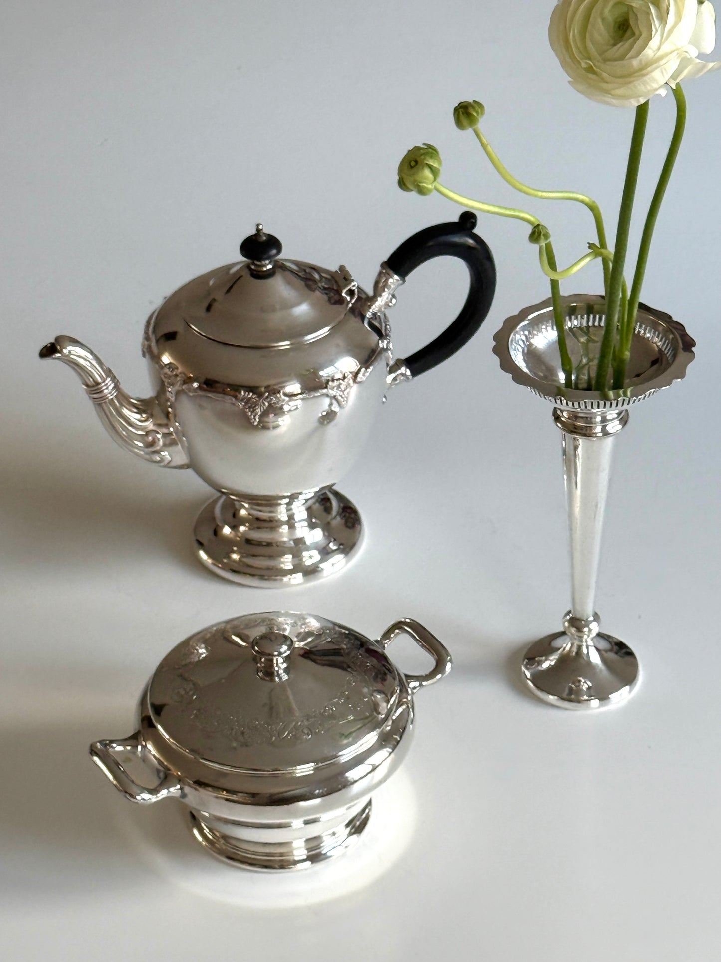 English Silver Plate Vase