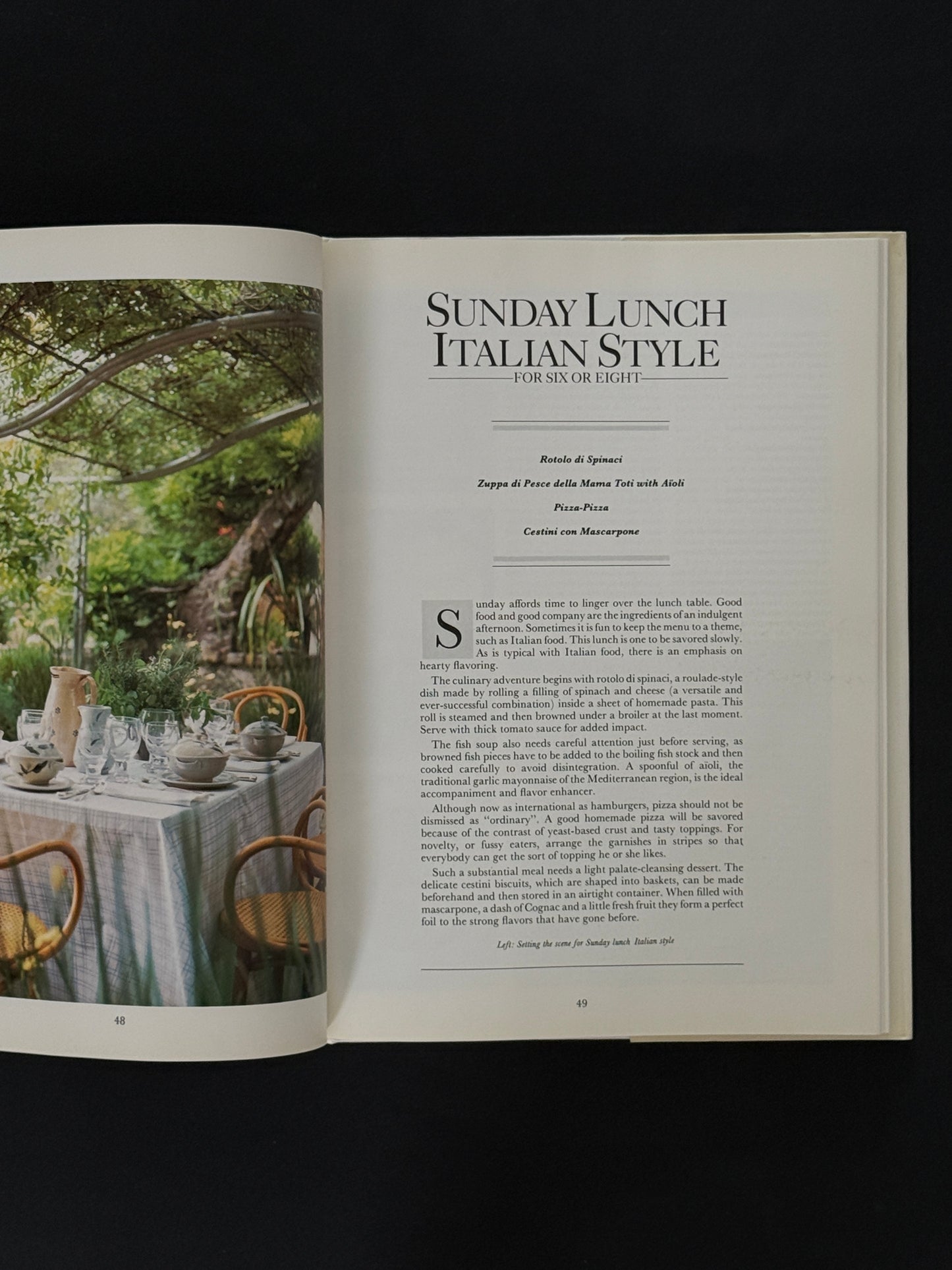 Vogue Entertaining Hardcover Book, 1986