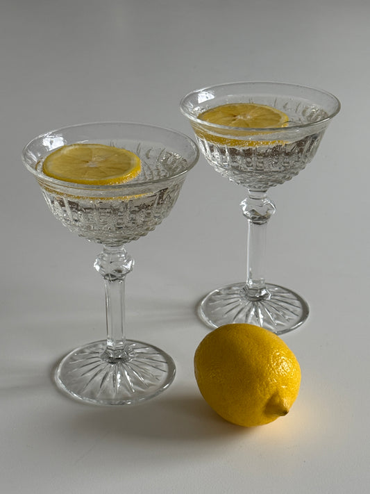 Crystal Cut Champagne Coupe (set of 4)