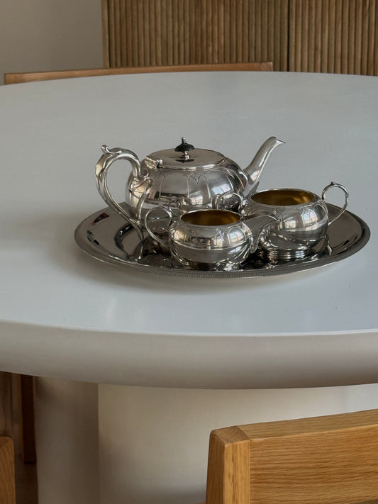 Elegant English Three-Piece Coffee/Tea Set