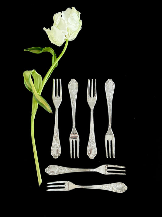Italian Silver Plated Desert Forks (set of 6)