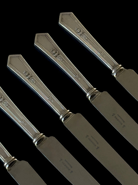 Antique Anchor Dinner Knife 1920s (set of 8)