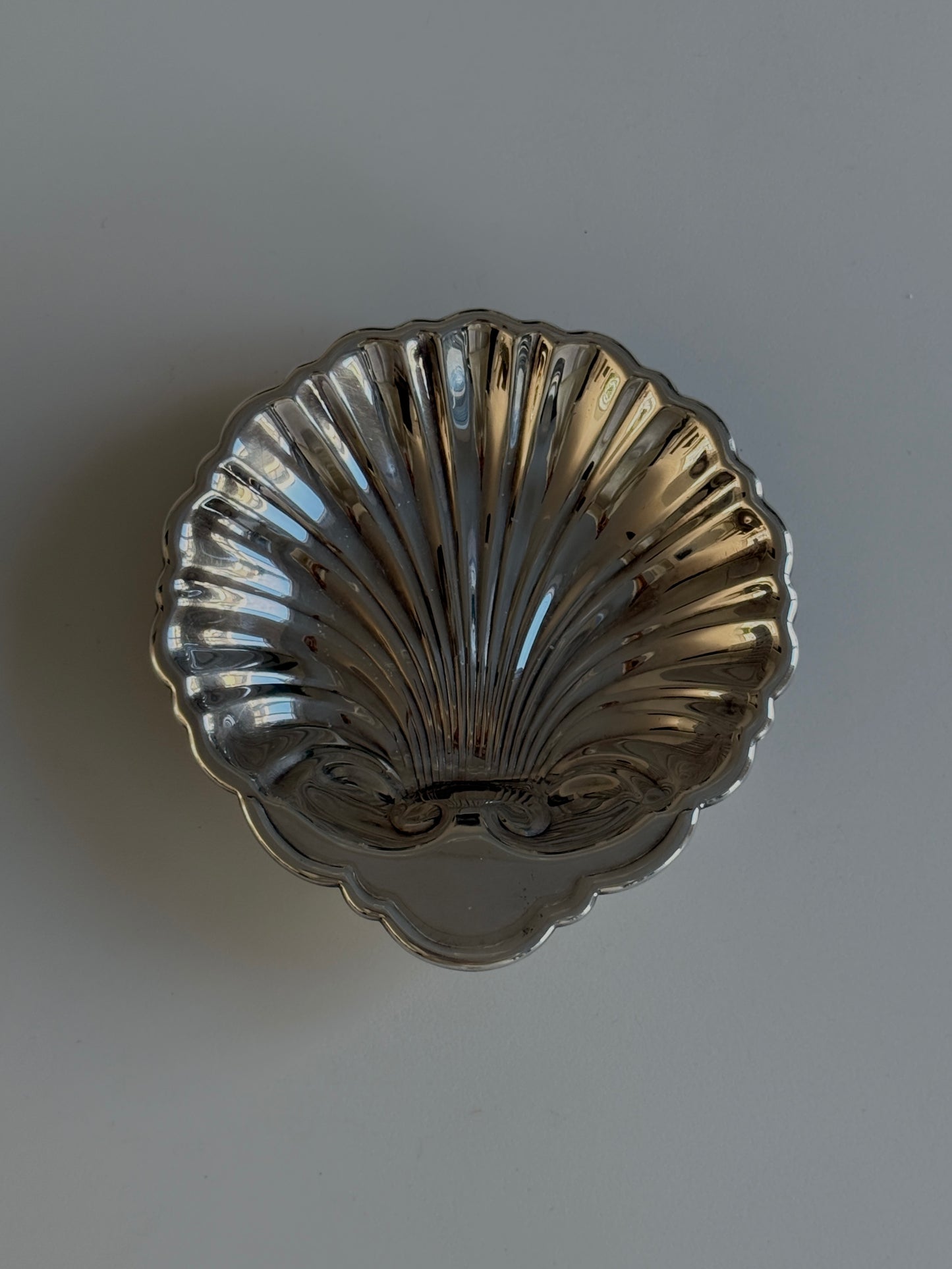 Silver Plate Shell Dish