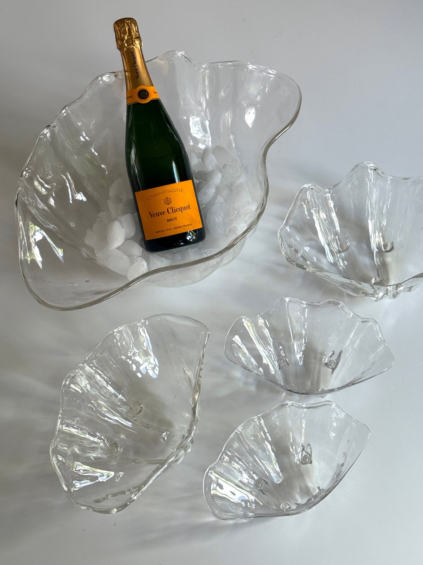 Vintage Acrylic Clamshell Serving Set - 5 Pieces