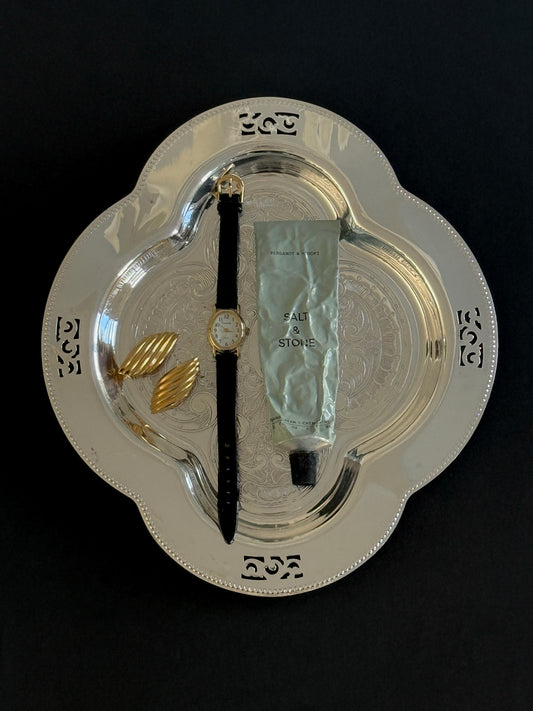 Adorned Silver Plated Tray