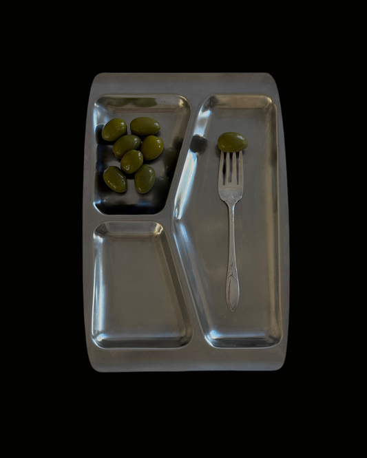 Danish Stainless Steel Compartment Tray