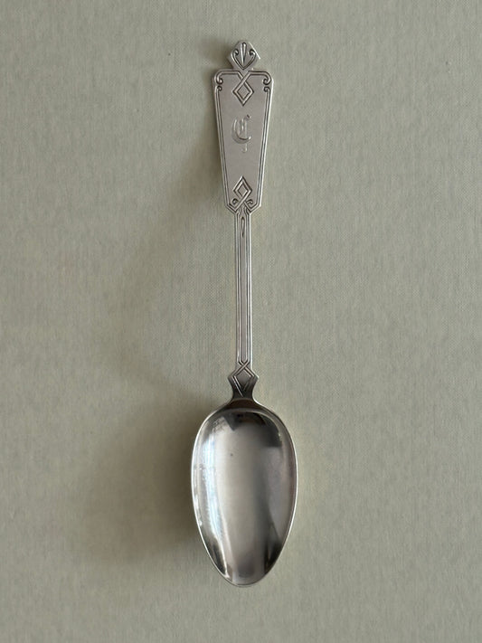 Antique Sterling Silver Serving Spoon