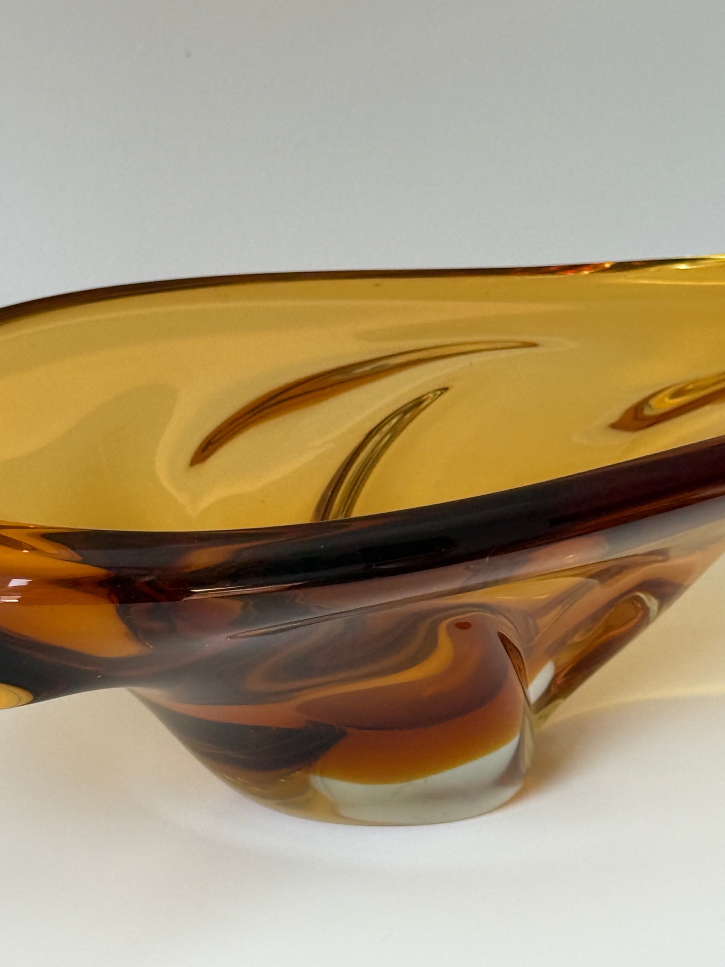 Sculptural Art Glass Bowl 1960s