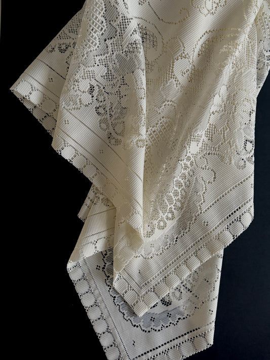 Vintage Scottish Lace Tablecloth