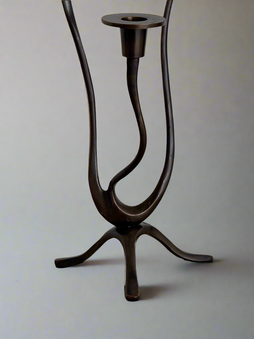 Brutalist Wavy Candlestick Holder