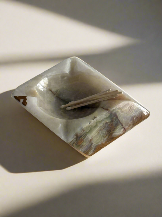Onyx Stone Ashtray 1970s
