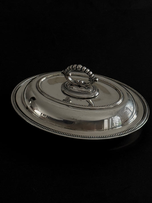 English Silver Plate Serving Dish 1940s