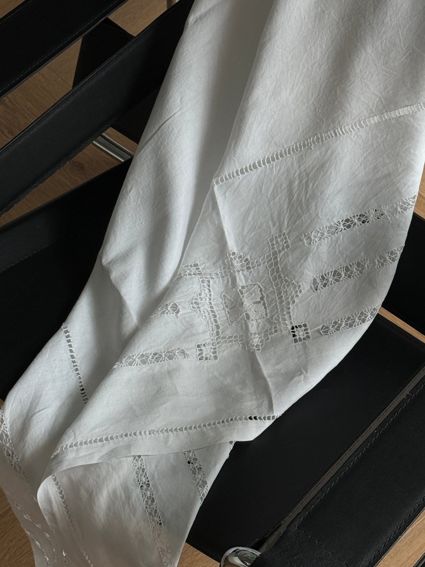 Vintage Drawn Thread Hand Made Tablecloth