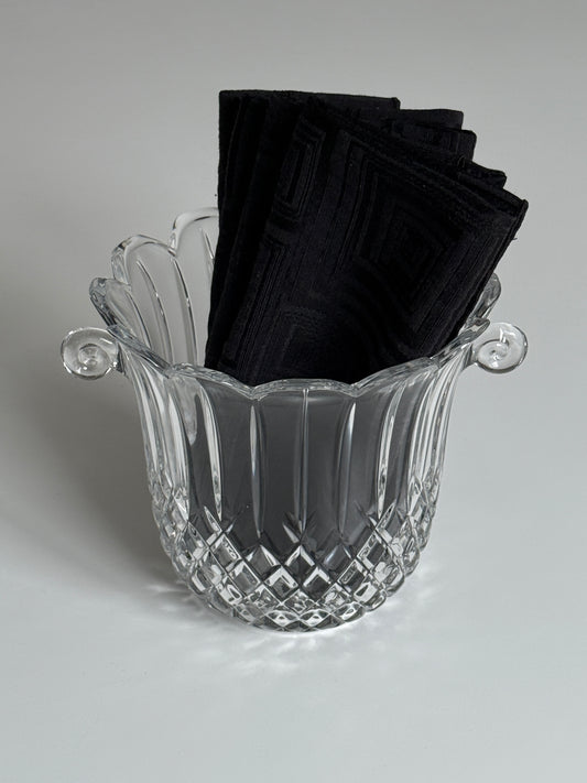 Diamond Cut Crystal Ice Bucket