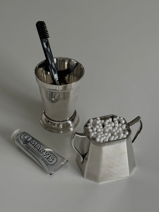 Beaded Silver Plated Mint Julep Cup